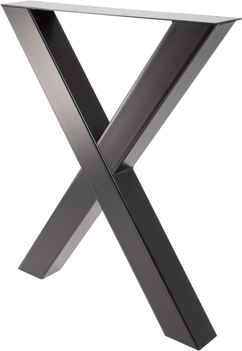 Set 2 picioare de masa din metal, in forma de x stil scandinav