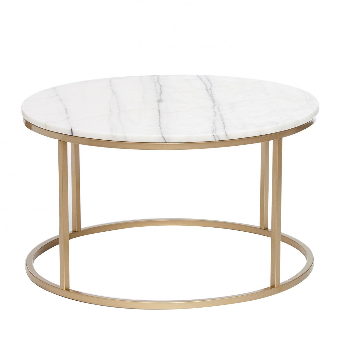 Masa Cafea Rotunda Gold Marble  cu Ø 80 cm